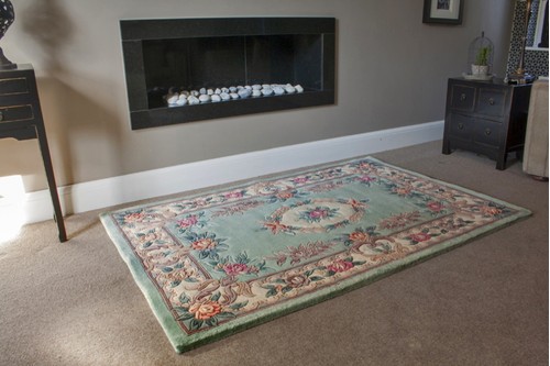 100% Wool Green Premier Superwashed Chinese Rug D.292 Handknotted in China with a 25mm pile
