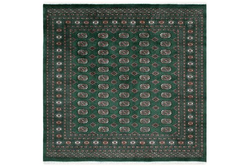100% Wool Green Fine Pakistan Bokhara Rug Design Handknotted in Pakistan with a 10mm pile Image 5