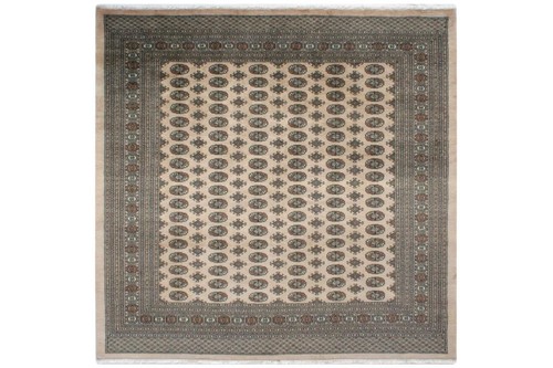 100% Wool Beige Fine Pakistan Bokhara Rug Design Handknotted in Pakistan with a 10mm pile Image 5