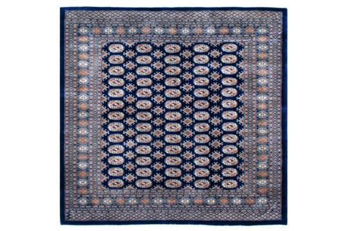 100% Wool Blue Fine Pakistan Bokhara Rug Design Handknotted in Pakistan with a 10mm pile Image 6
