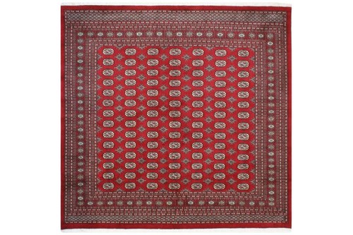 100% Wool Red Fine Pakistan Bokhara Rug Design Handknotted in Pakistan with a 10mm pile Image 6