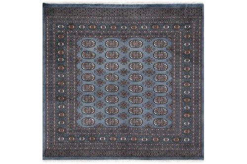 100% Wool Grey Fine Pakistan Bokhara Rug Design Handknotted in Pakistan with a 10mm pile Image 5