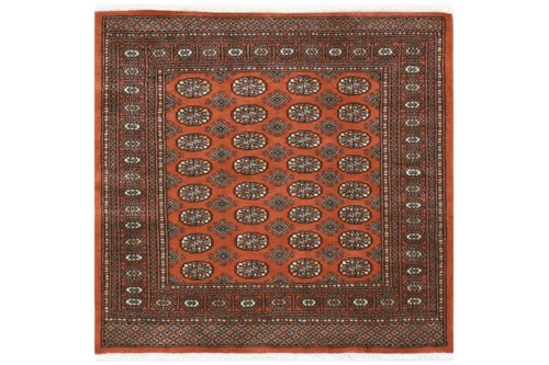 100% Wool Rust Fine Pakistan Bokhara Rug Design Handknotted in Pakistan with a 10mm pile Image 6