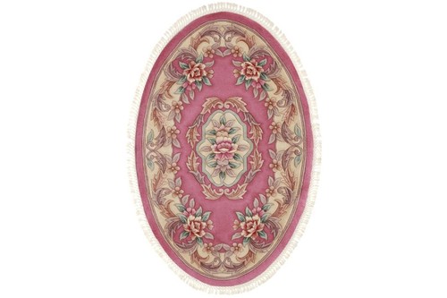 100% Wool Rose Premier Superwashed Chinese Rug D.105 Handknotted in China with a 25mm pile Image 6
