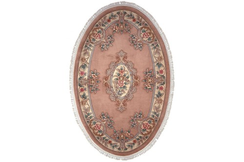100% Wool Beige Premier Superwashed Chinese Rug D.111 Handknotted in China with a 25mm pile Image 7