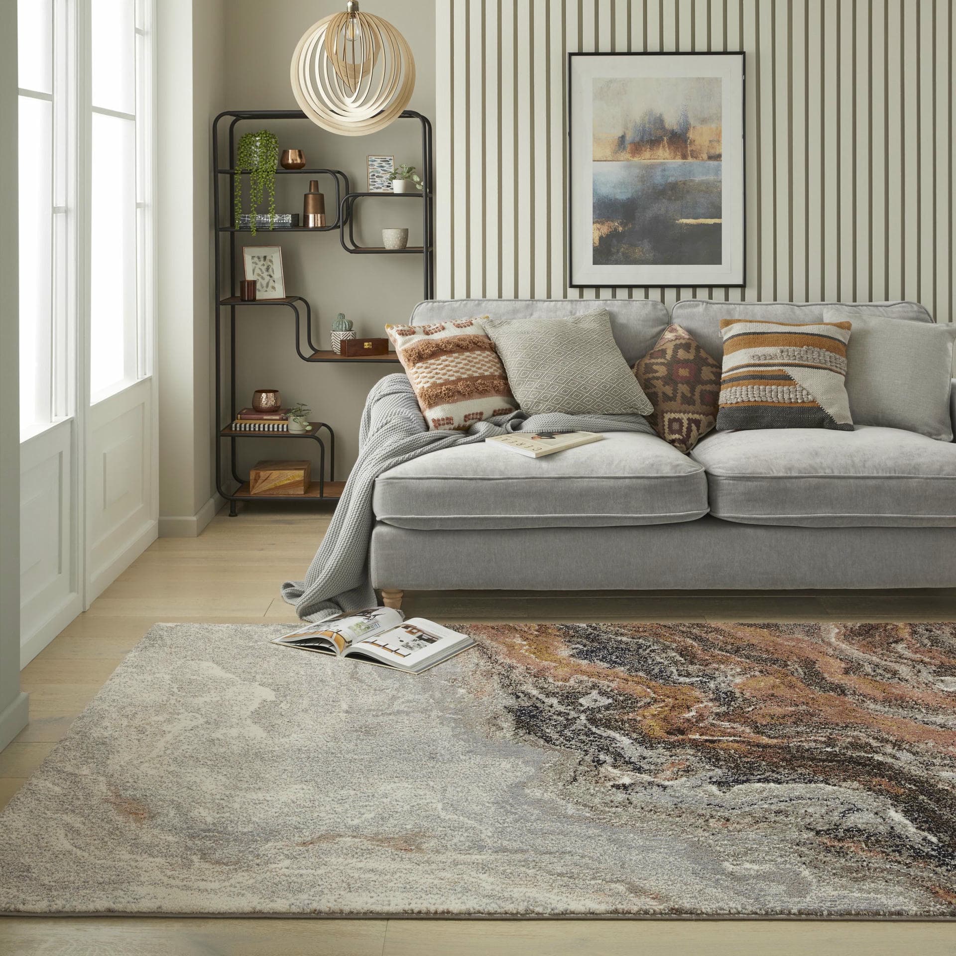 AMARA - AMA101 - Ivory Grey Taupe rug, photo 5