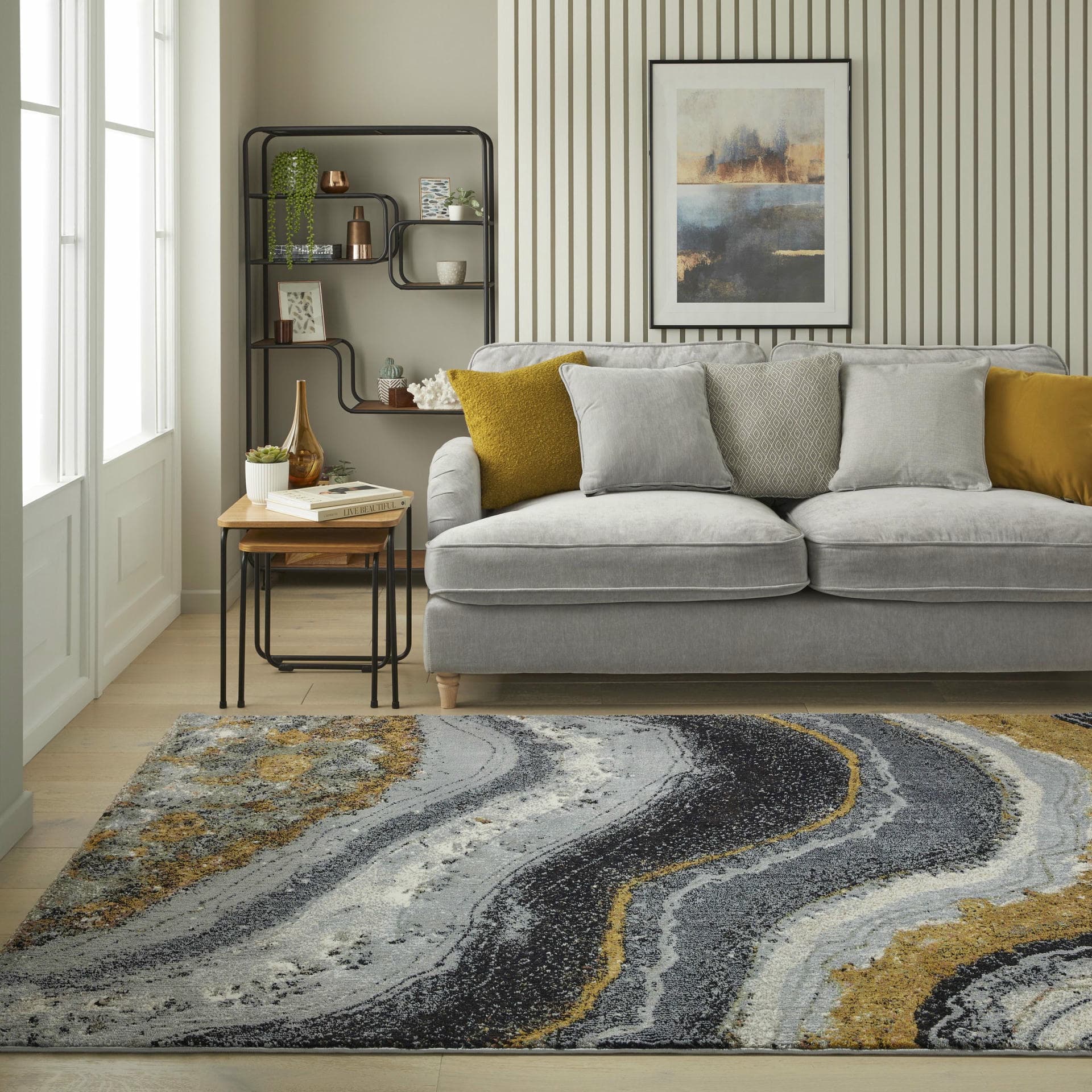 AMARA - AMA103 - Grey Blue Bronze rug, photo 5