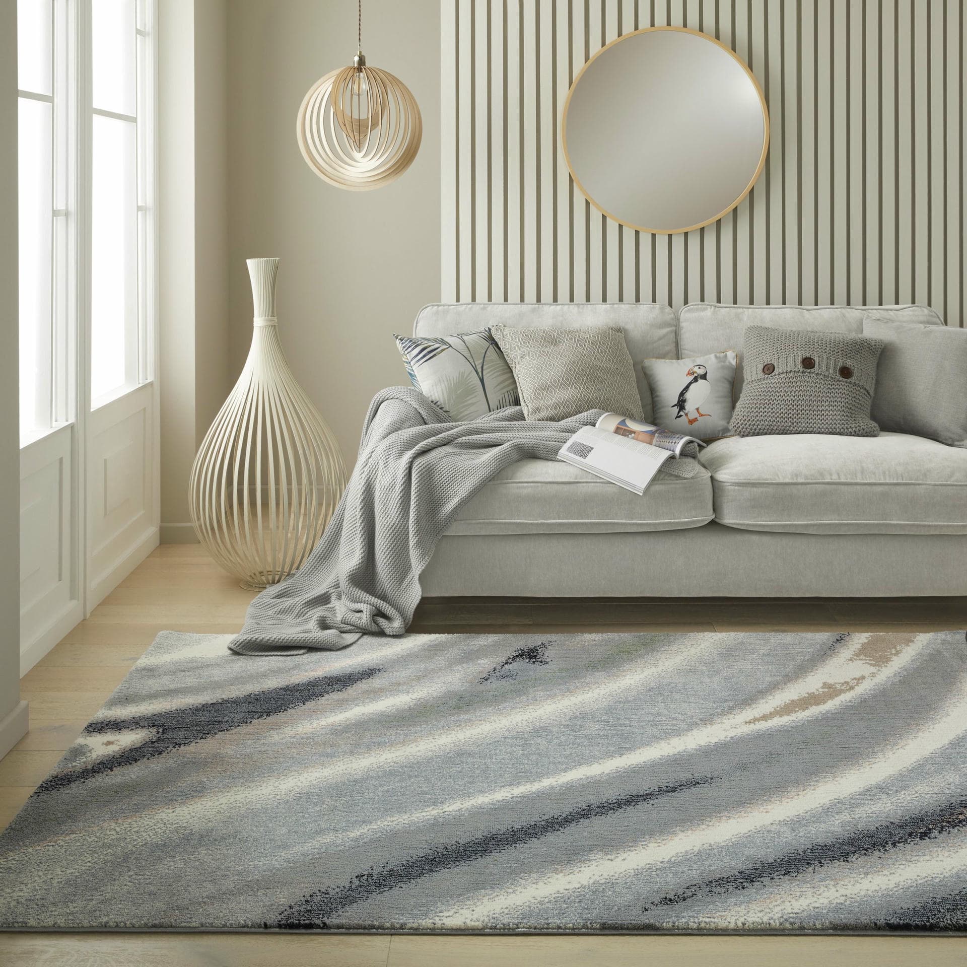 AMARA - AMA106 - Ivory Grey Blue rug, photo 5