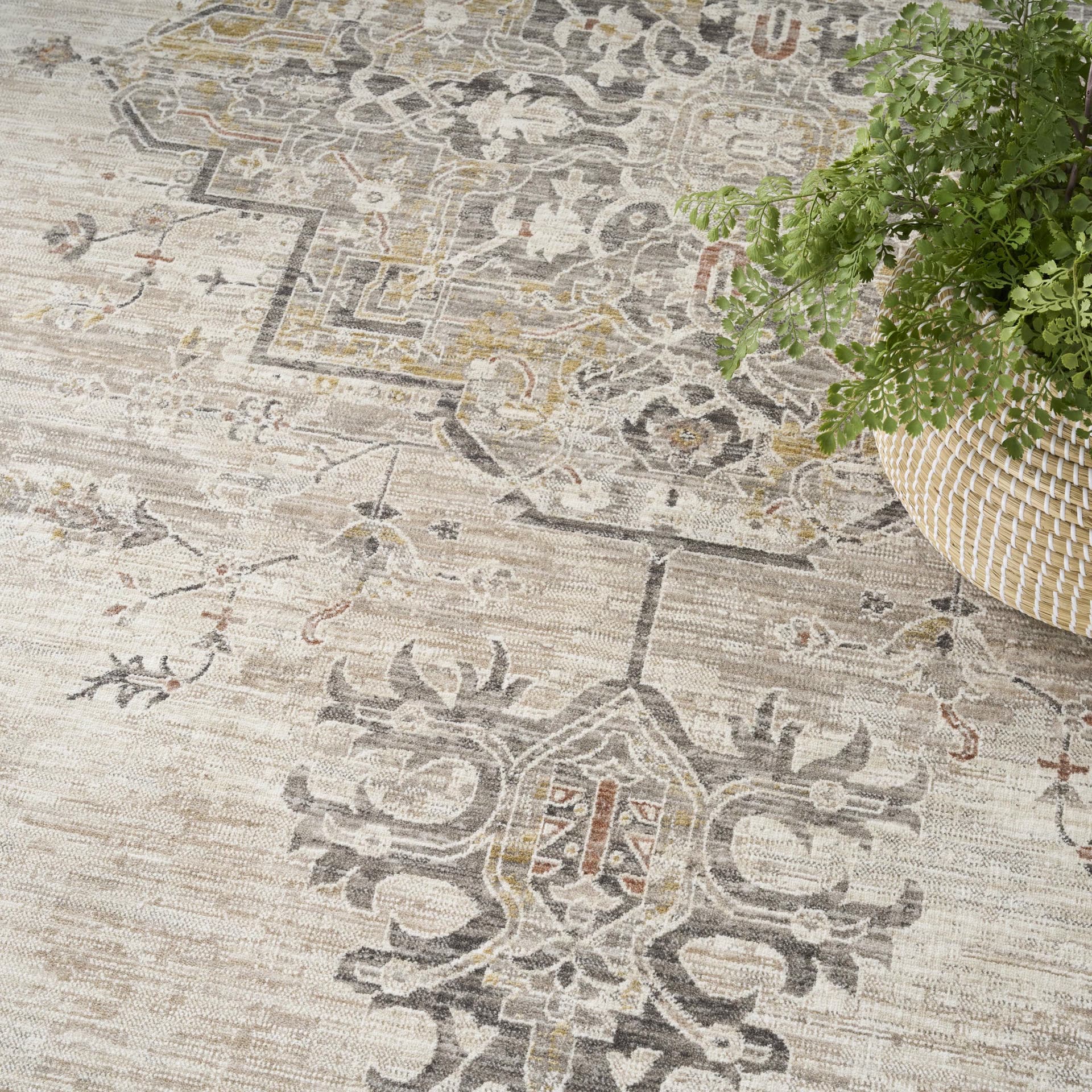 ANTIQUE FUSION - ANF01 - Ivory Charcoal rug, photo 6