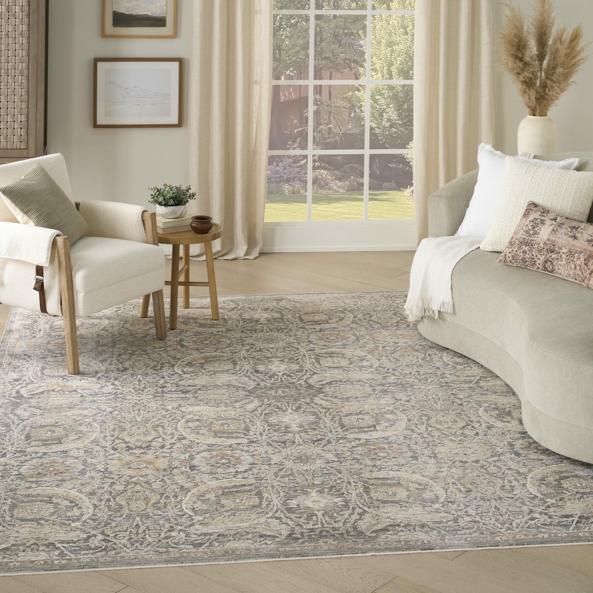 ANTIQUE FUSION - ANF03 - Charcoal Multicolour rug, photo 7