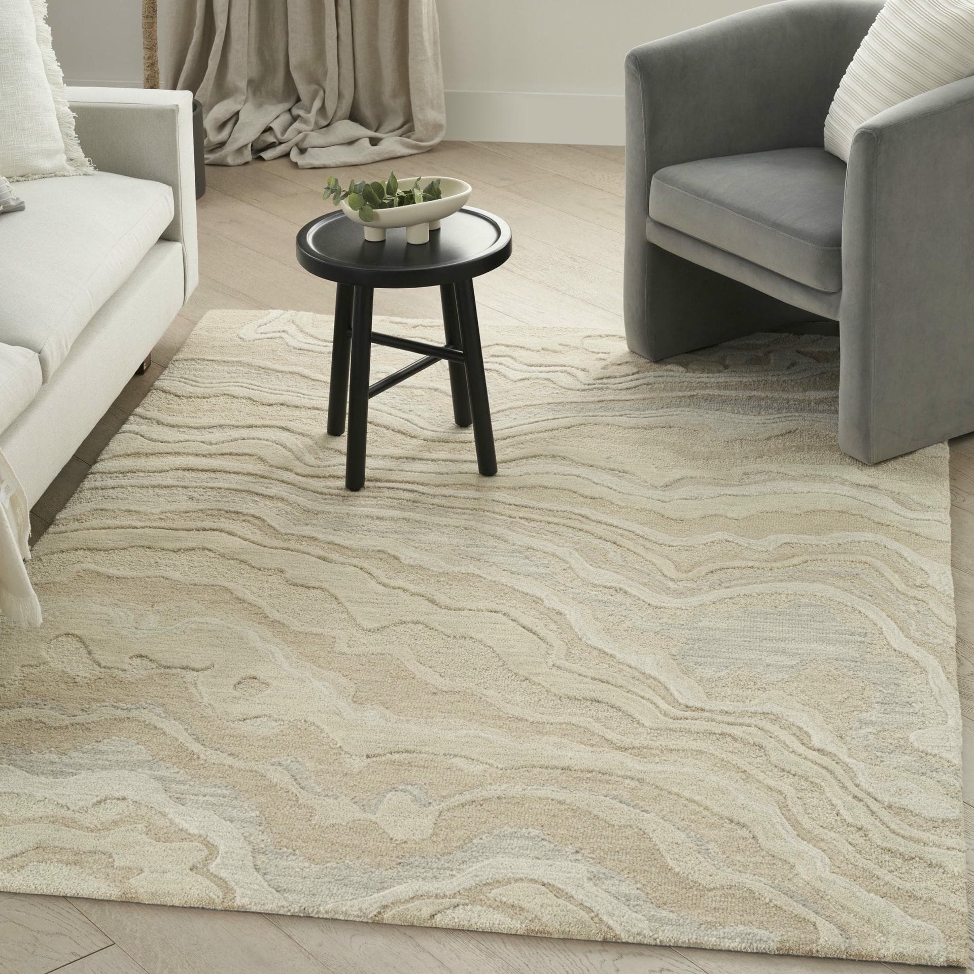 GRACEFUL - GRU01 - BEIGE rug, photo 7