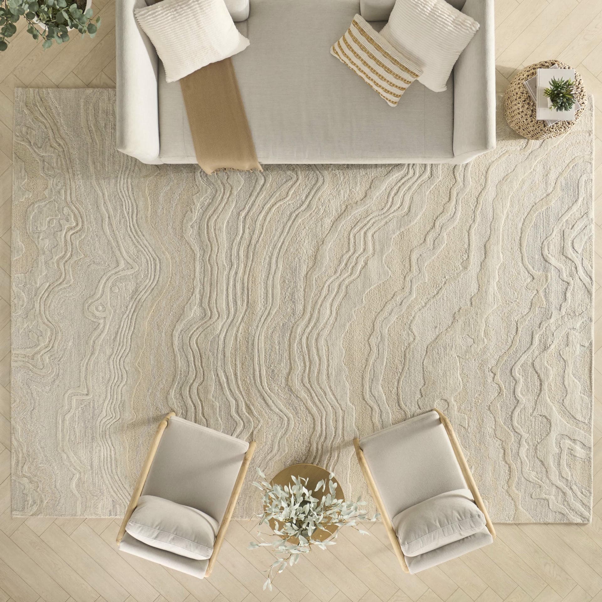 GRACEFUL - GRU01 - BEIGE rug, photo 10