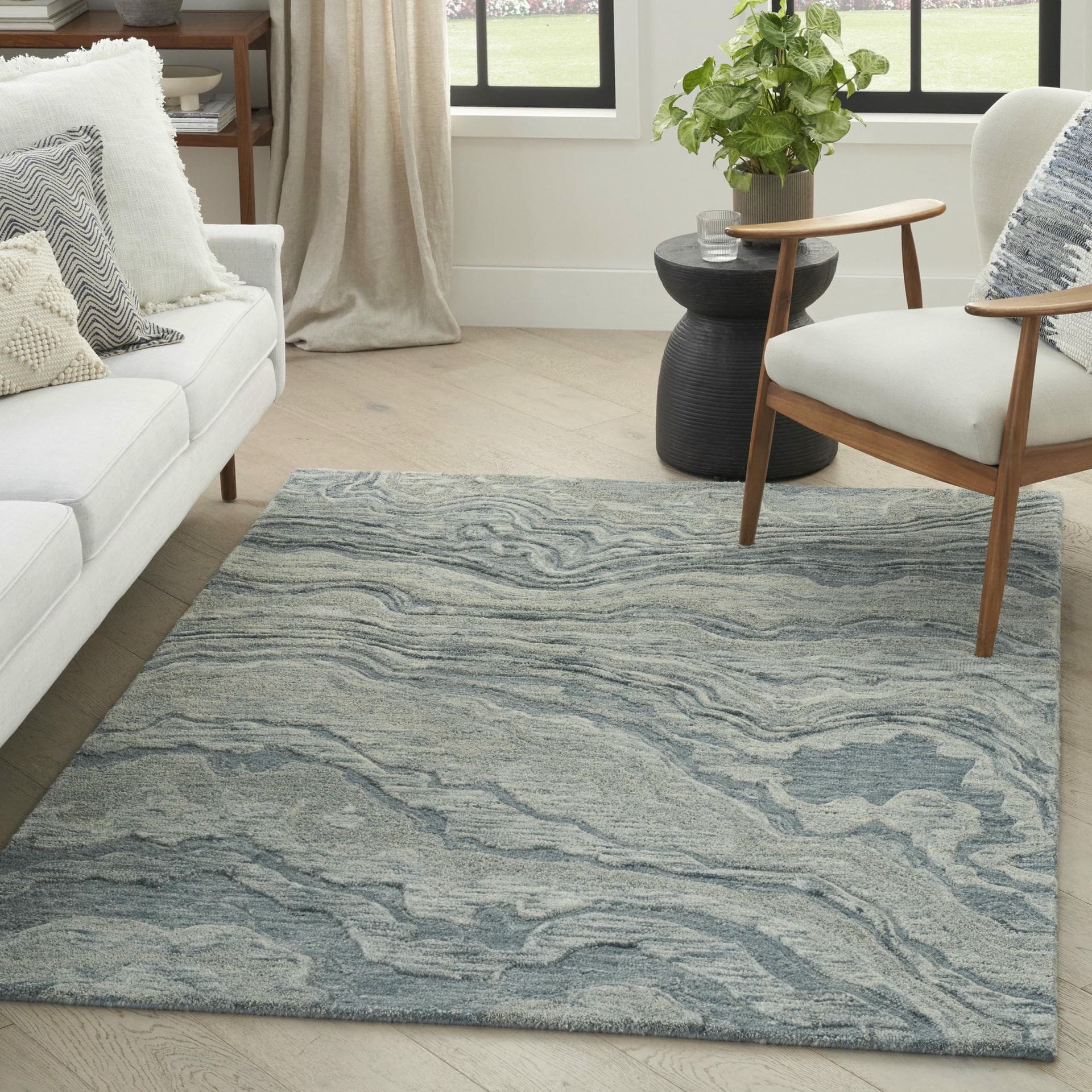GRACEFUL - GRU01 - BLUE rug, photo 6