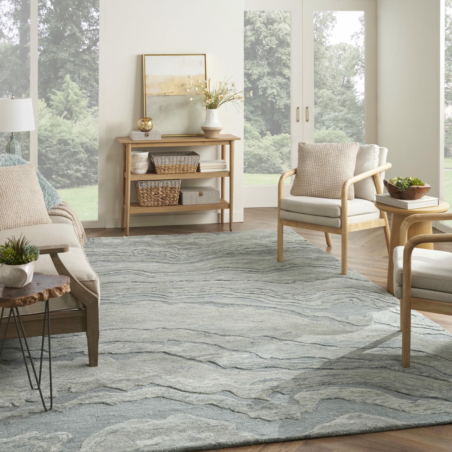 GRACEFUL - GRU01 - BLUE rug, photo 7