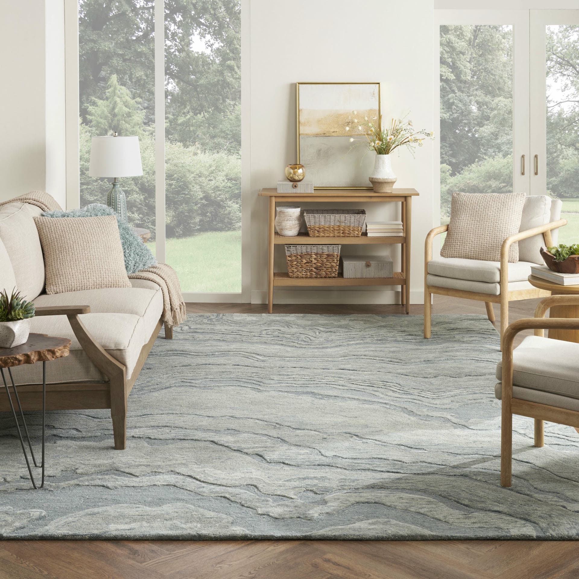 GRACEFUL - GRU01 - BLUE rug, photo 8