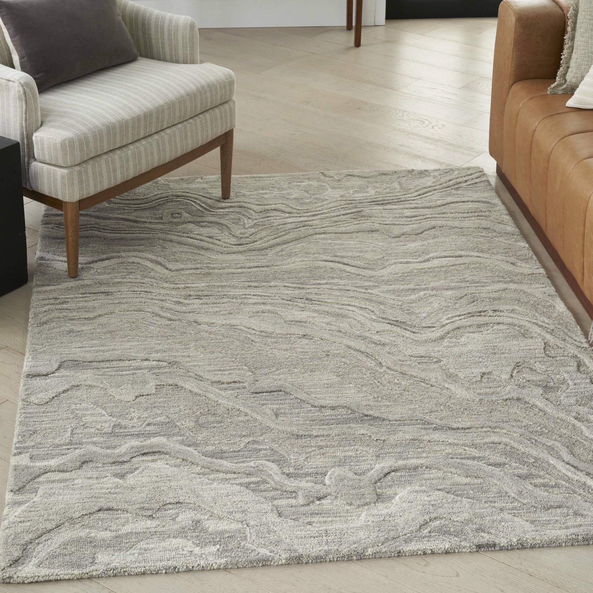 GRACEFUL - GRU01 - GREY rug, photo 7