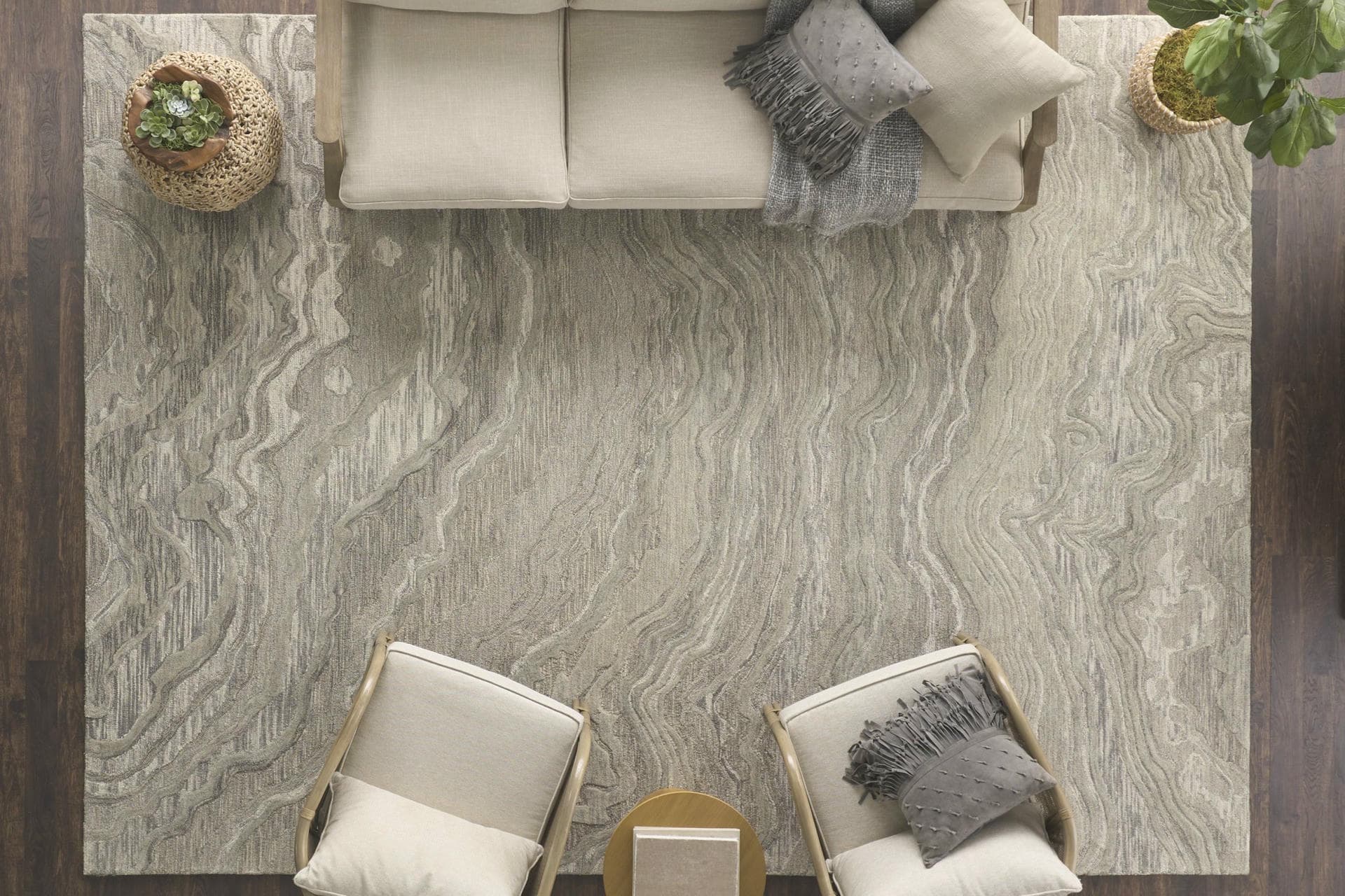 GRACEFUL - GRU01 - GREY rug, photo 10