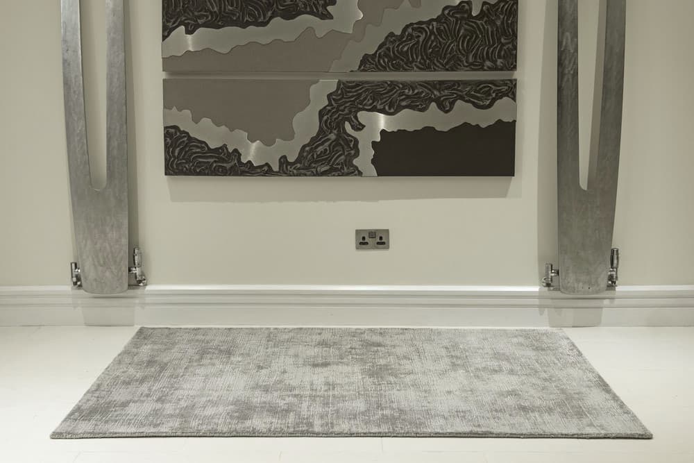 Lippa Tip Sheared rug - Grey - Plain sheen effect handmade rug HHV018009
