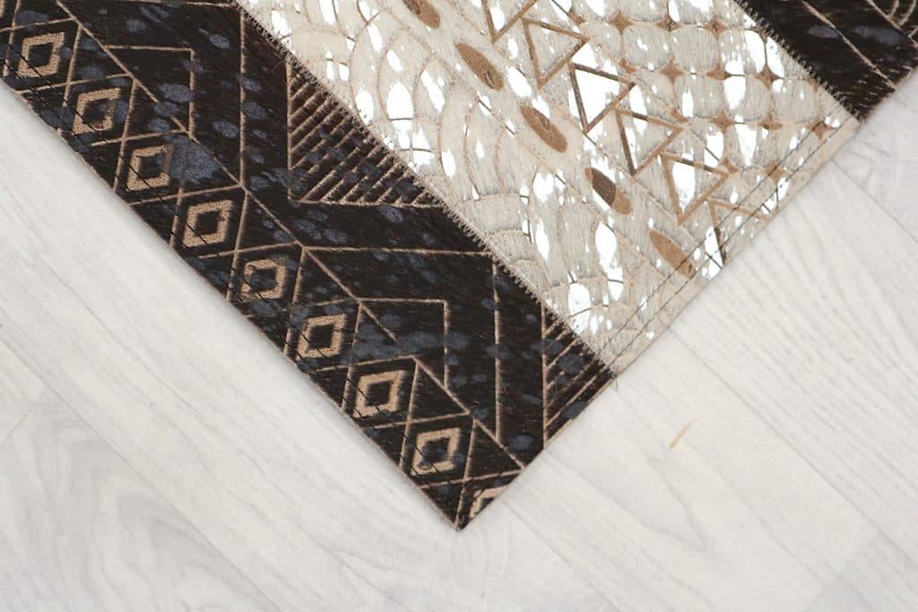Designer Leather Rug ILS020MIX A 220 x 149