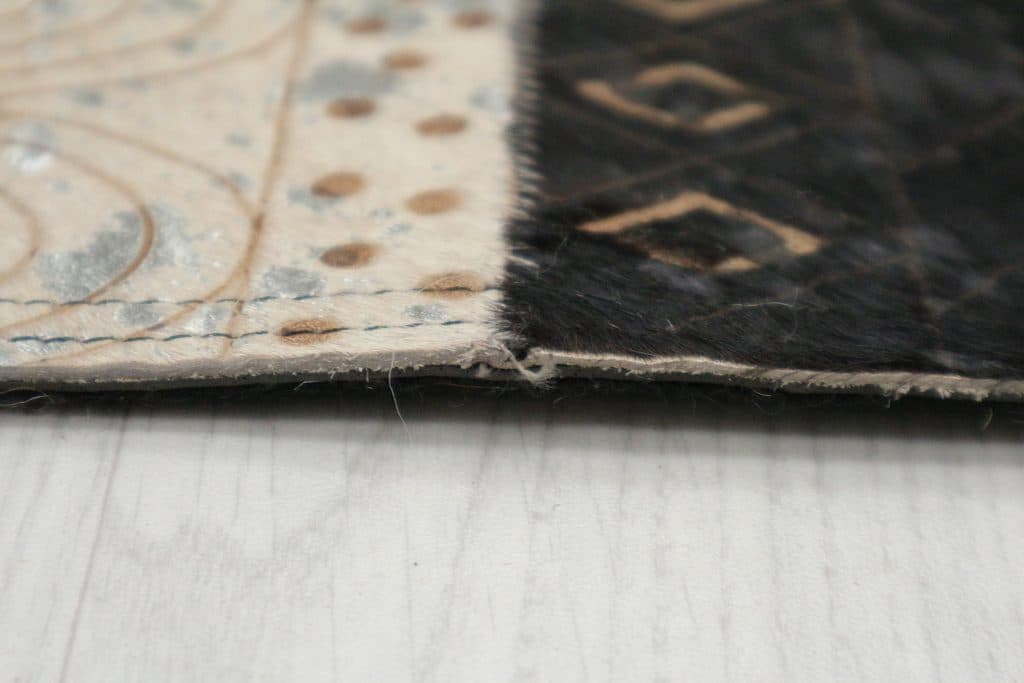 Designer Leather Rug ILS020MIX A 220 x 149