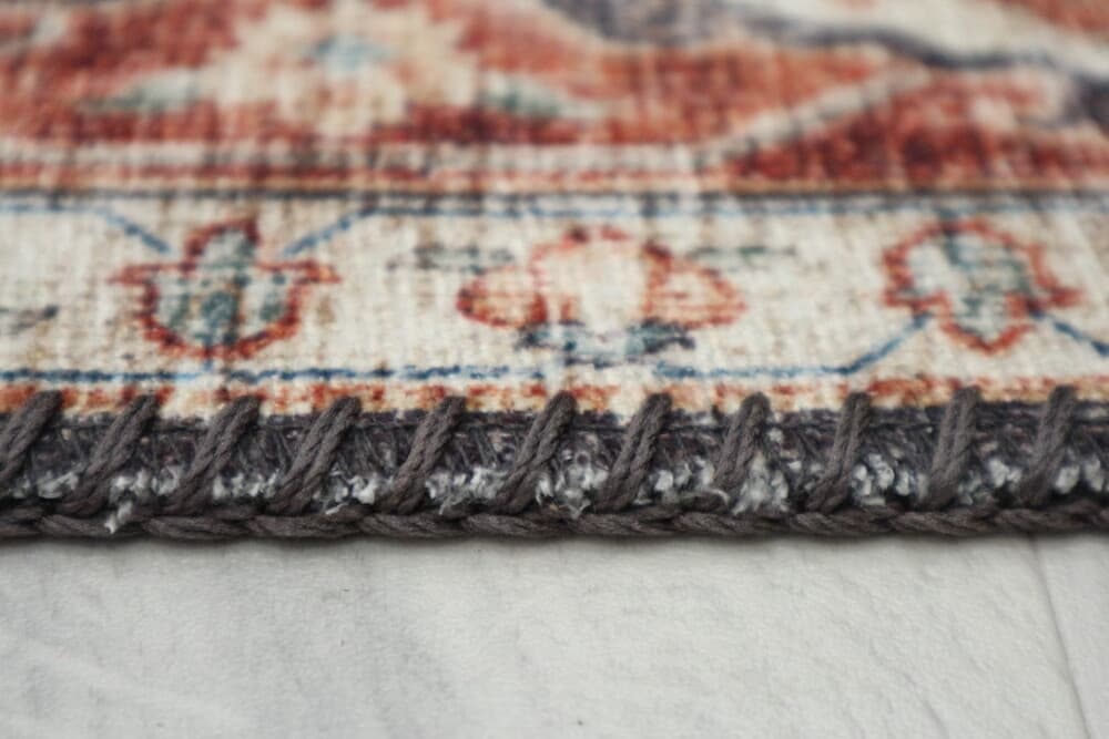 Pippur Printed Rug - Blue and Red - ZDB018708