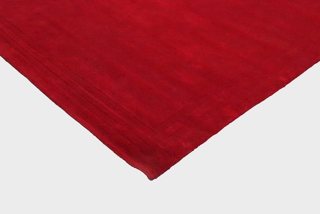 Lippa Plain Carved Rug - Red - Plain 100% wool rug with carved desig HHL030005 420 x 300