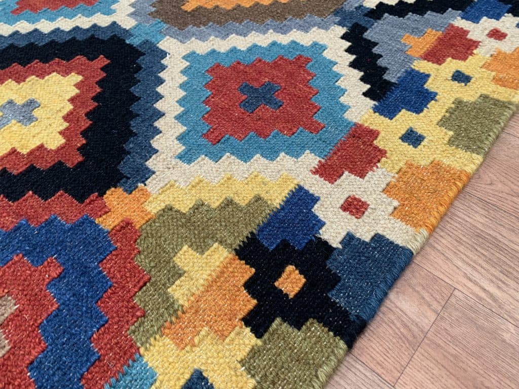 Indian Kelim Rug - Multicoloured - Flatweave Tribal design rug IKL013000 152 X 91 V