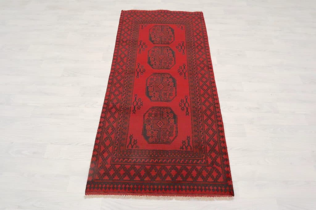 Fine Afghan Red Rug ARE042000 187x84
