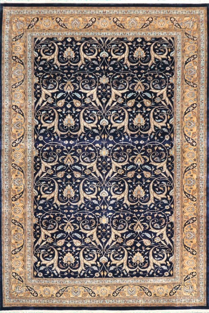 Very fine indo Persian - Blue - Handknotted rug with Persian design IPF030004 452 x 307
