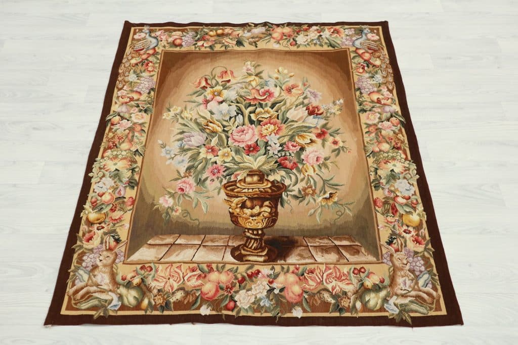 Chinese Tapestry Needlepoint Rug Wall Hanging TAP005000 141x110
