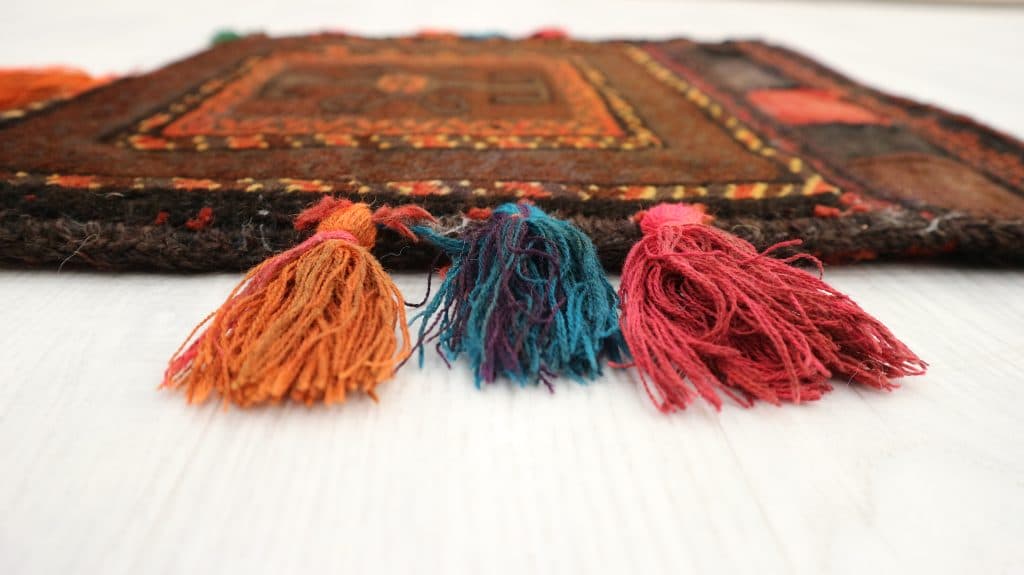 Fine Afghan Handknotted Bag - AFG001BAG 43 x 43 D