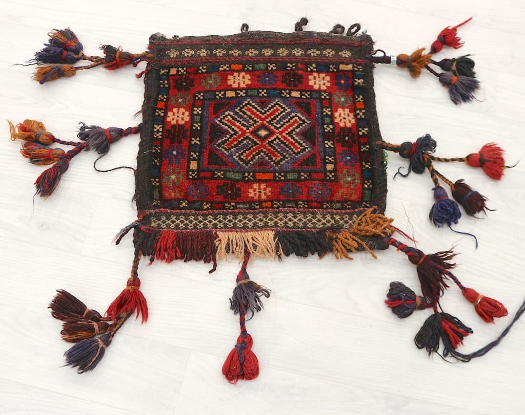 Fine Afghan Handknotted Bag - AFG001BAG 39 x 38 F