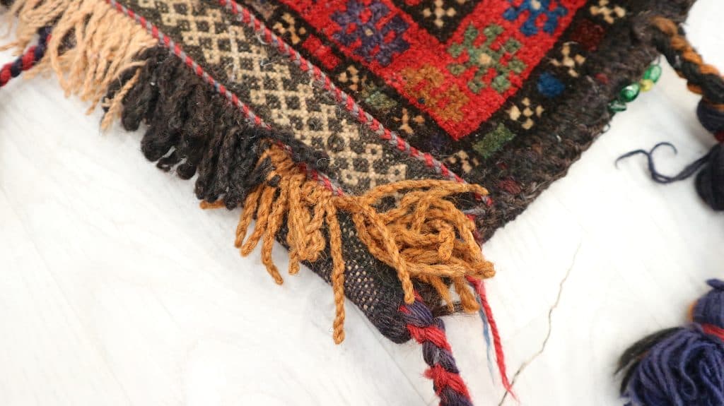 Fine Afghan Handknotted Bag - AFG001BAG 39 x 38 F
