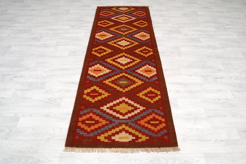 Indian Kelim Rug - Multicoloured - Flatweave Tribal design rug IKL044000 244 X 80  N