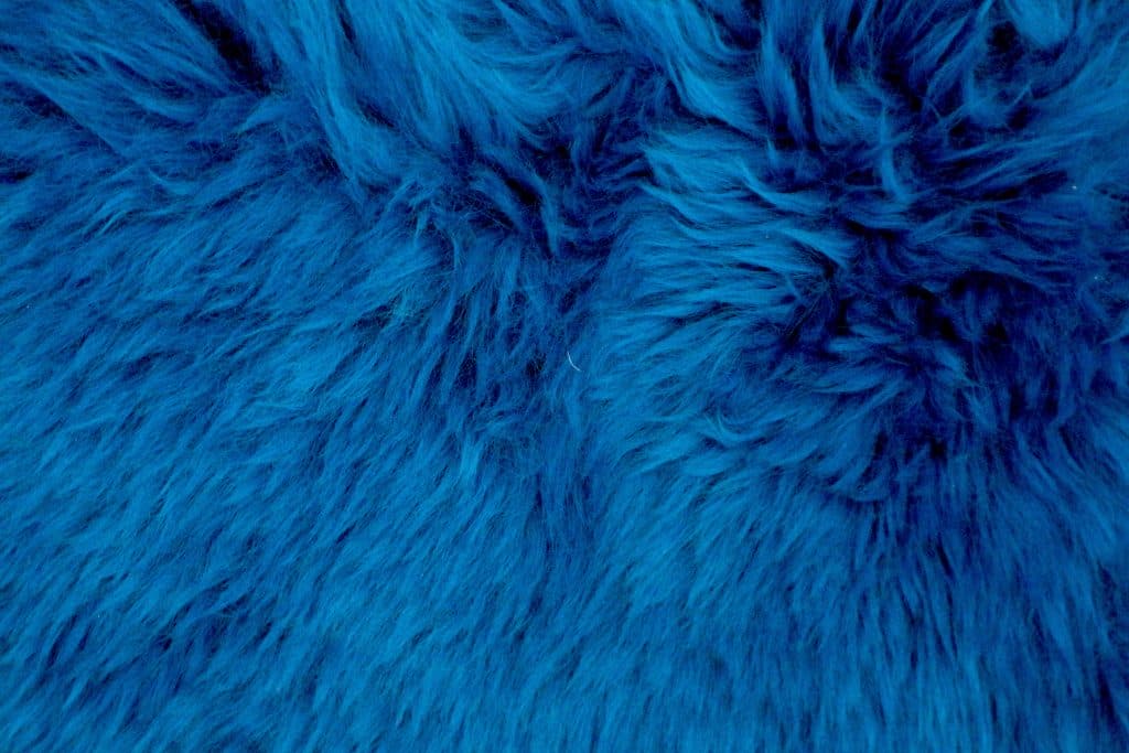 Single Natural Sheepskin - Royal Blue - 100% British Wool