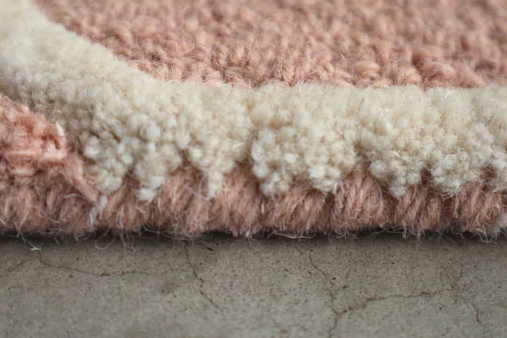 Lattice Design Rug - Pink - Indian Rug with Lattice Design DFS013702