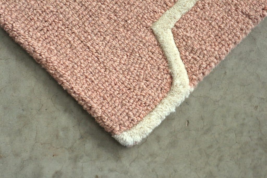 Lattice Design Rug - Pink - Indian Rug with Lattice Design DFS013702