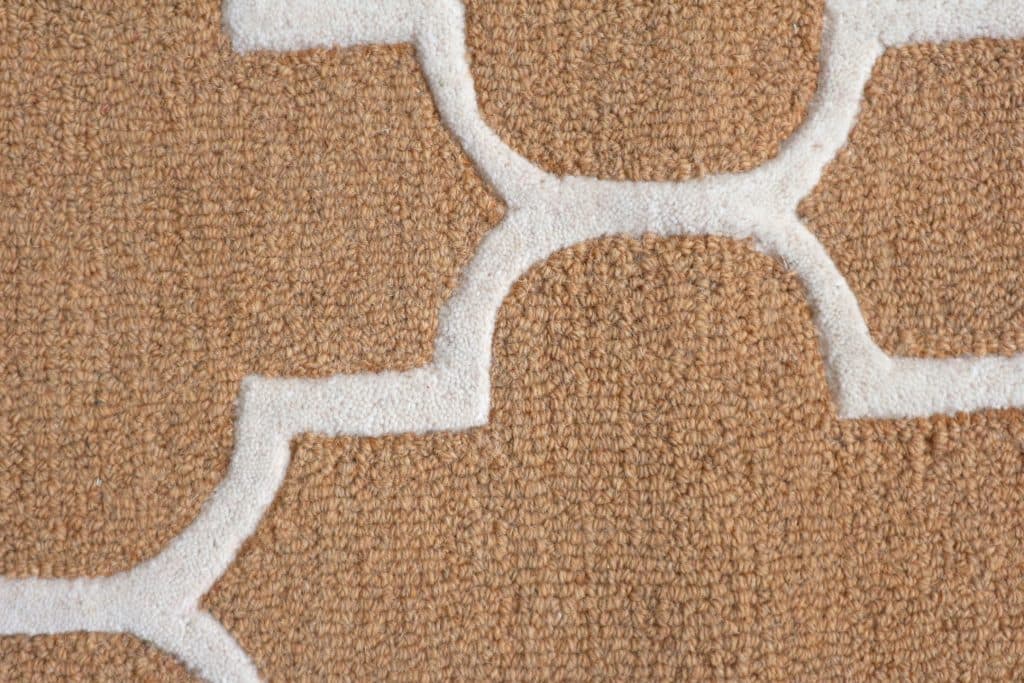 Lattice Design Rug - Gold - Indian Rug with Lattice Design DFS013704