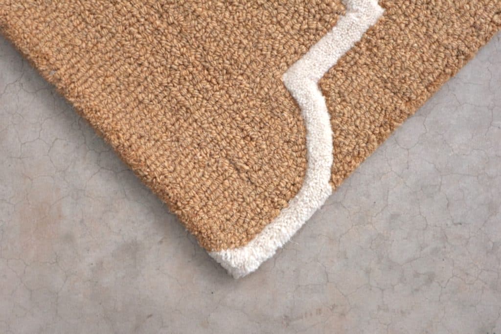 Lattice Design Rug - Gold - Indian Rug with Lattice Design DFS013704
