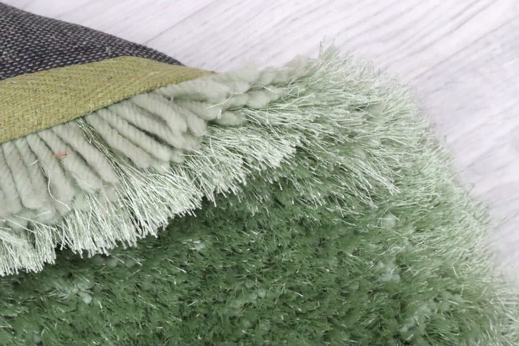 Polyester Shaggy Rug Green D Cls018706 170cm x 120cm