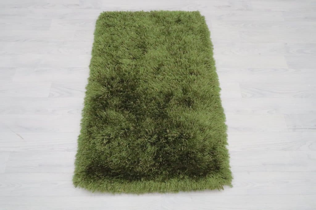 Polyester Shaggy Rug Green D CLS007C06