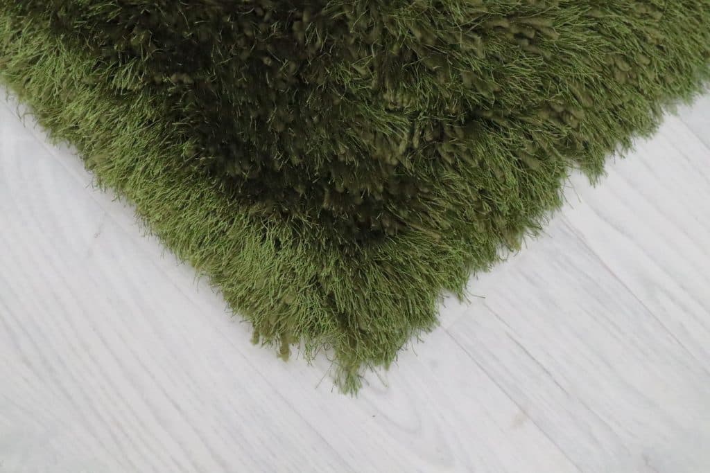 Polyester Shaggy Rug Green D CLS007C06