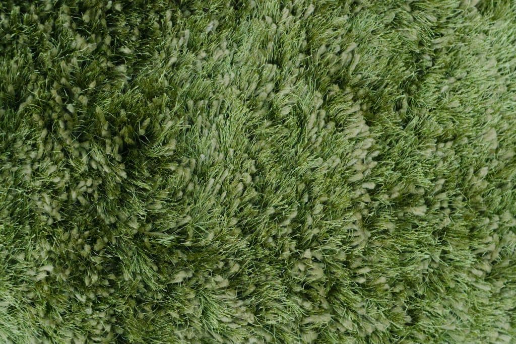 Polyester Shaggy Rug Green D CLS007C06