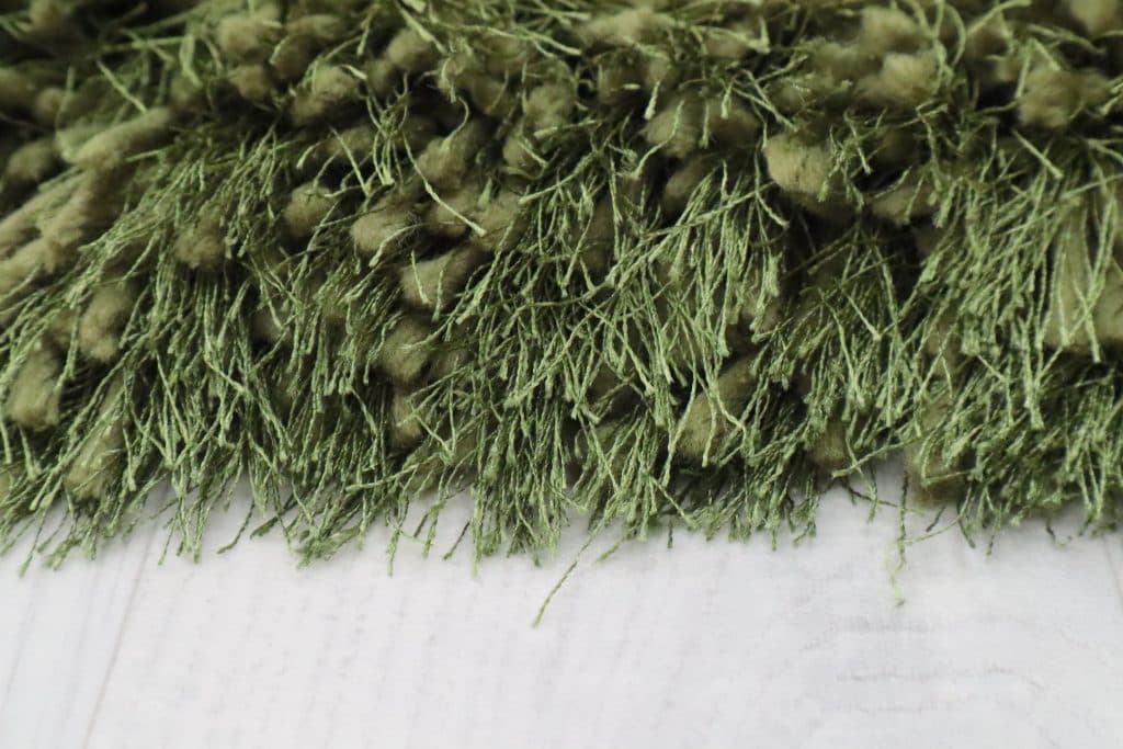 Polyester Shaggy Rug Green D CLS007C06