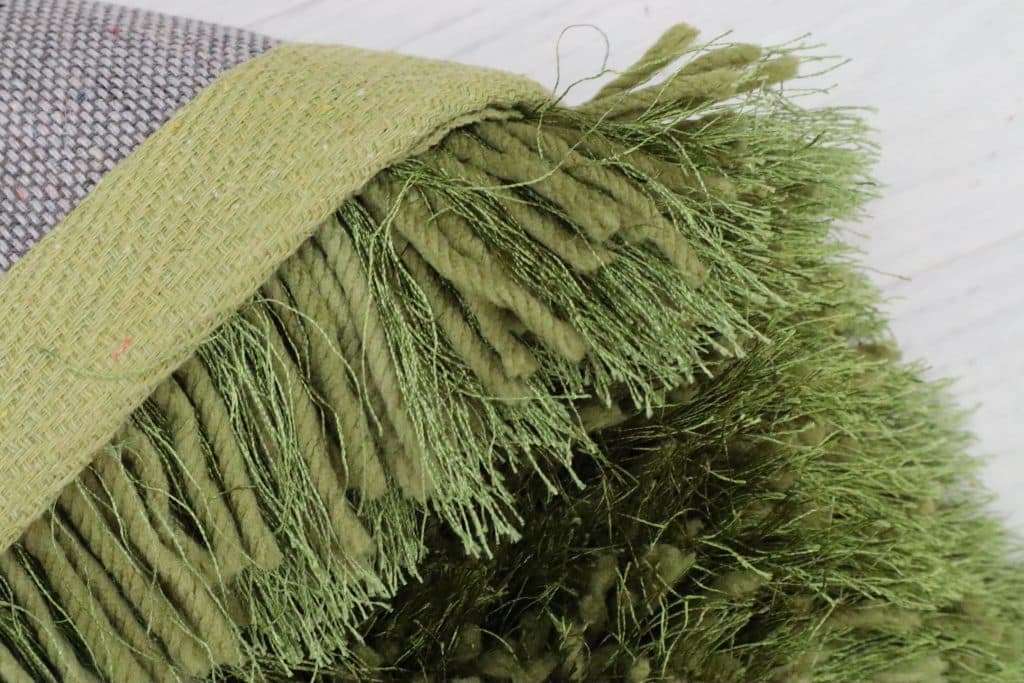 Polyester Shaggy Rug Green D CLS007C06