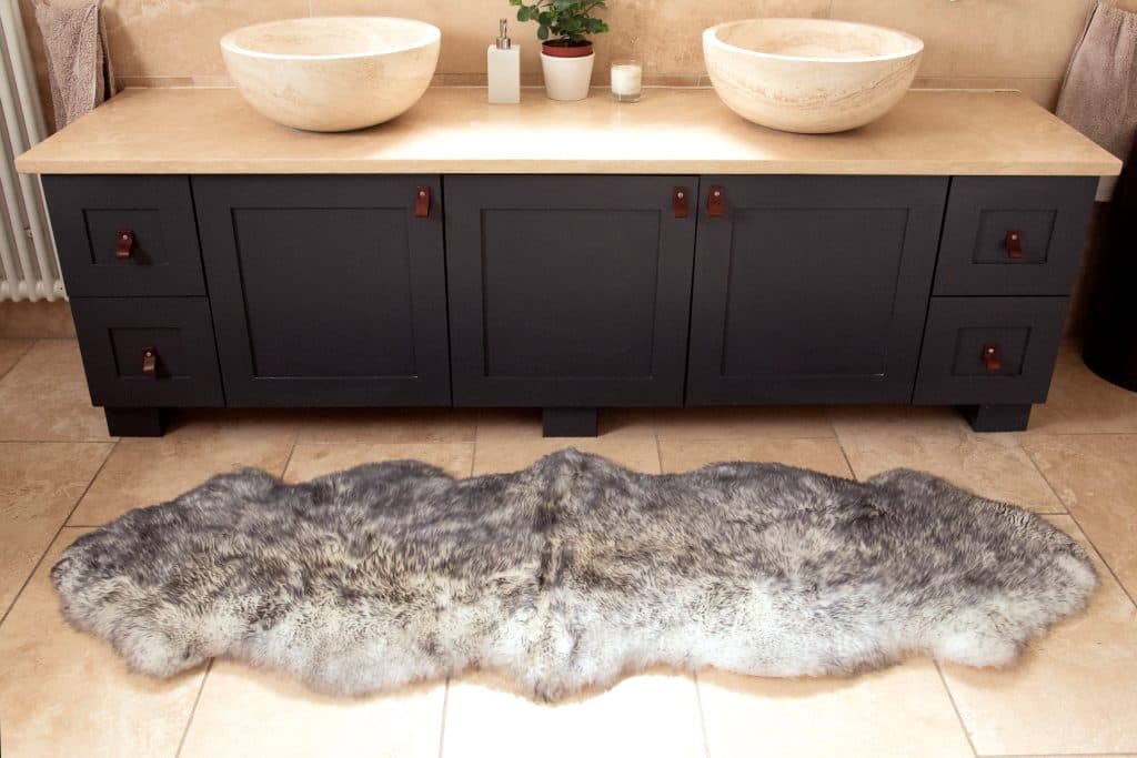 Double Natural Sheepskin JSK000DGY - Cream with Grey - 100% Australian Wool