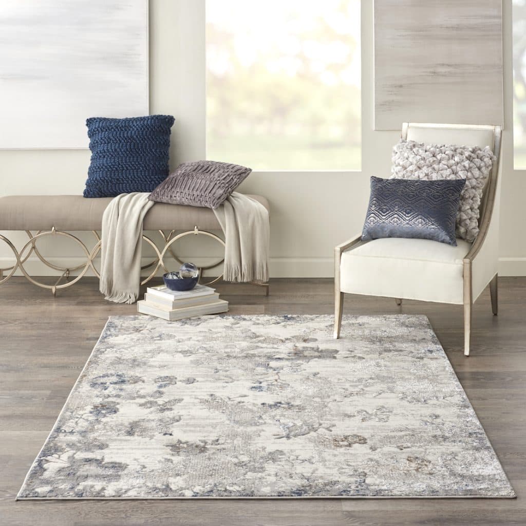 Pearlescent machine woven rug NRT001