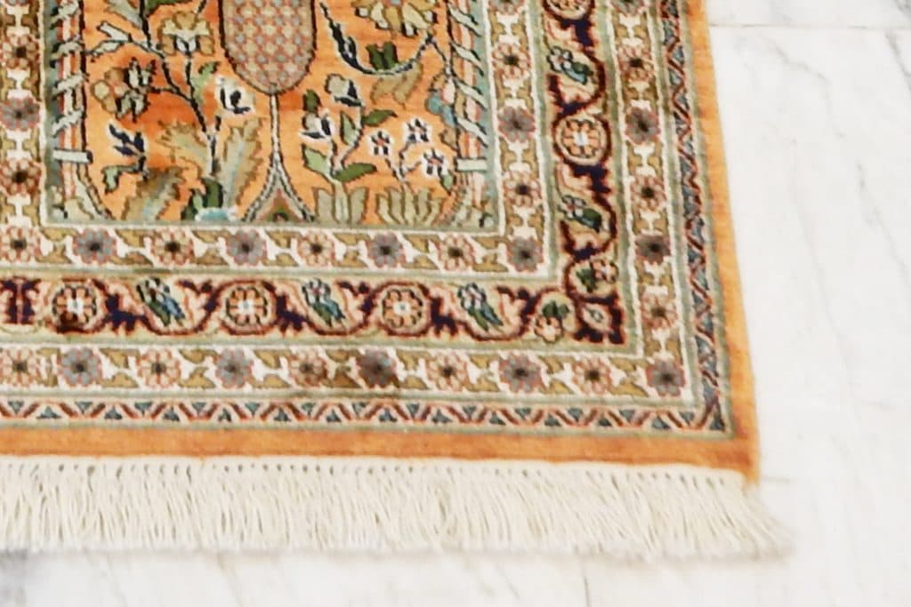 Kashmiri Silk Rug Garden Design KSK009F36 138x75