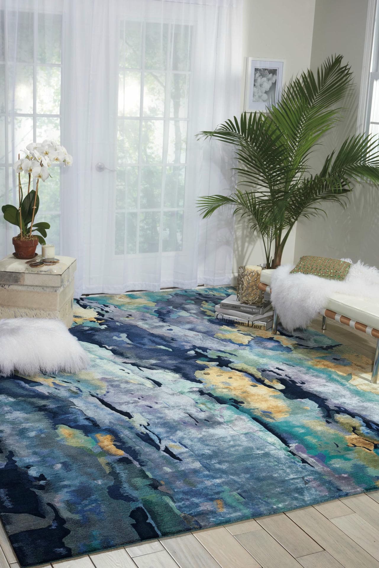 PRISMATIC - PRS09 - SILVER/BLUE rug, photo 5