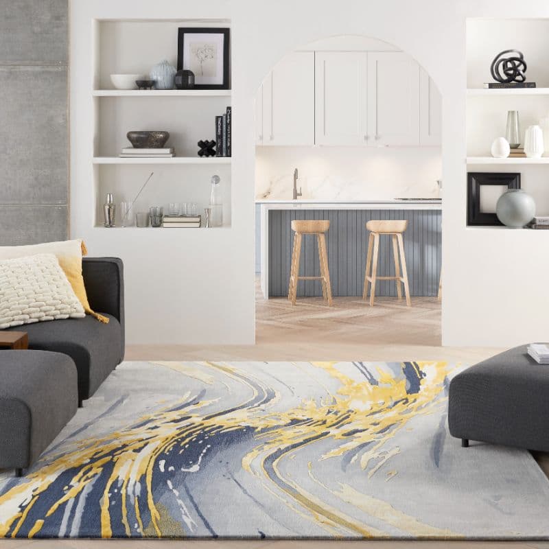 PRISMATIC - PRS24 - Grey Gold rug, photo 6